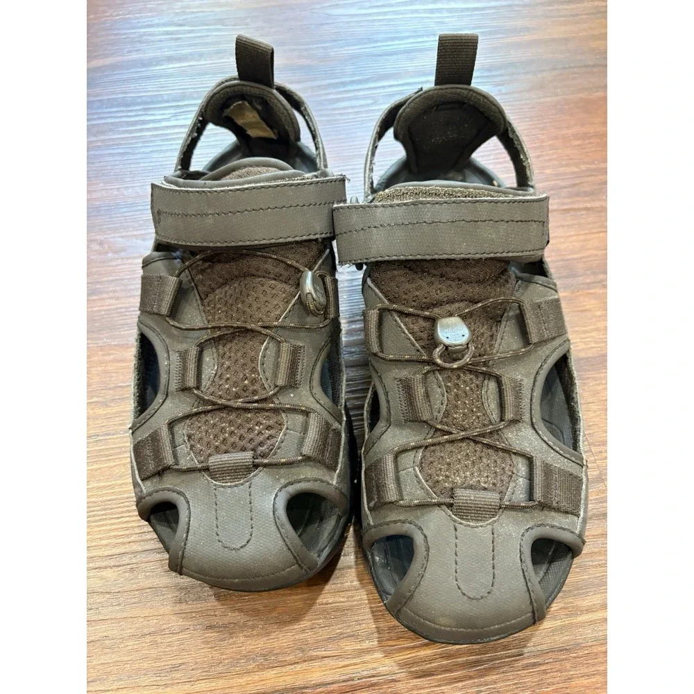 Teva‎ Mens Sandal Size US 8 Forbay 2 Brown Leather Bungee Hiking 1016308